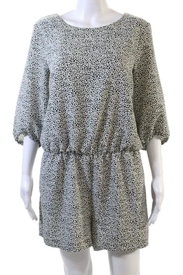 Mameluco Zara Basic Mujer Estampado Animal Mangas Largas Blanco Negro Talla Grande Foto 1 de 4