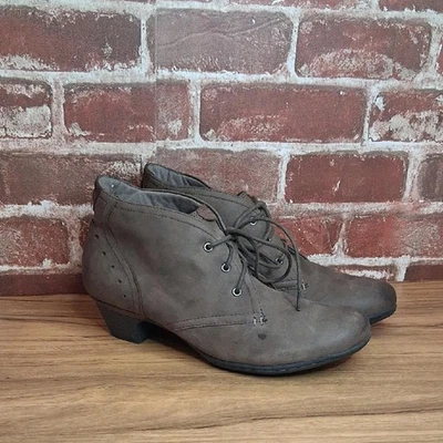 Botines Cobb Hill by New Balance para mujer talla 8,5 marrón gamuza cuero encaje Foto 1 de 4