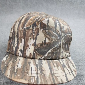 Vintage Camo Snapback Hat Adult Realtree Short Bill Duck Cap USA Made 90s - Picture 1 of 8