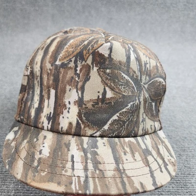 Vintage Camo Snapback Hat Adult Realtree Short Bill Duck Cap USA Made 90s - Image 1 of 4