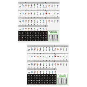2 Sheets Keyboard Noten-aufkleber Klavieraufkleber Für Anfänger Klavierzubehör - Bild 1 von 12