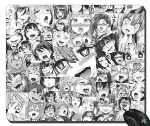 Ahegao Girls Face mousepad lock edge macbook asus acer hp PC 3 - Picture 1 of 3