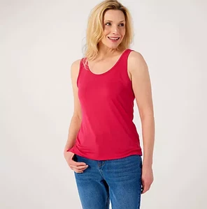 Ruth Langsford Scoop Neck Vest top size medium new with tags pink t shirt QVC j7 - Picture 1 of 7