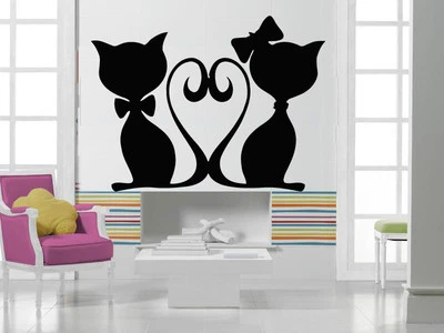 Pegatinas de Pared Vinilo Calcomanía Amor Gatitos Mascotas Corazón Decoración de Pared Mural Vinilo (ig046) Foto 1 de 3