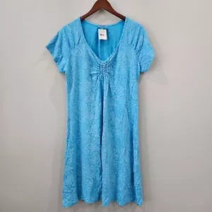 Fresh Produce Damen Paisley Augustine mühelos gerafftes Kleid Übergröße XXL blau - Bild 1 von 10
