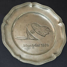 1976 - MONTREAL XXI OLYMPIC SUMMER GAMES - AMIIK mascot PEWTER PLATE - ORIGINAL