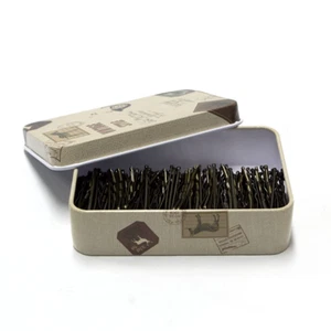 Mini Bobby Pins Brown with Cute Case, 200 CT 1.38 Inch Bronze Small Hair Bobby P - Picture 1 of 12