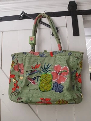 Bolso de Playa Sally Huss Verde Piña/Flores  Foto 1 de 4