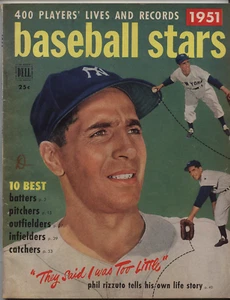1951 Dell Baseball Stars komplette Zeitschrift Phil Rizzuto Lebensgeschichte EX  - Bild 1 von 2