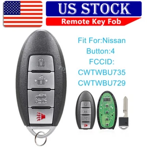 For 2007 2008 Nissan Maxima Keyless Entry Smart Prox Remote Car Key Fob 4 Button - Picture 1 of 9