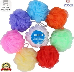 Bath Sponges, Small Size Colorful Shower Sponges Exfoliating Mesh Pouf Bath Ball - Picture 1 of 5