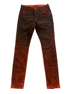 Purple Brand Men's Red Molten Lava P001 Skinny Fit Coated Jeans Size 30x32 NWT - Picture 1 of 15