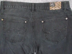 Jeans Winchester uomo 36x30* denim nero taglio dritto western retrò invecchiato - Foto 1 di 17