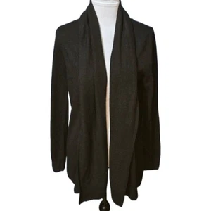 Bloomingdale's 100 % Kaschmir schwarz offene Strickjacke klein neu mit Etikett ruhig Luxus Büro - Bild 1 von 7