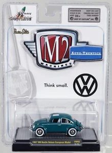 M2 Machines 1967 VW Maggiolino Deluxe Modello Europeo Auto-Thentics 31500 14-03 Verde - Foto 1 di 4