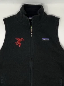 Women's Patagonia Black Vest Fireball Whiskey Logo Promo (L) BRAND NEW - Picture 1 of 7