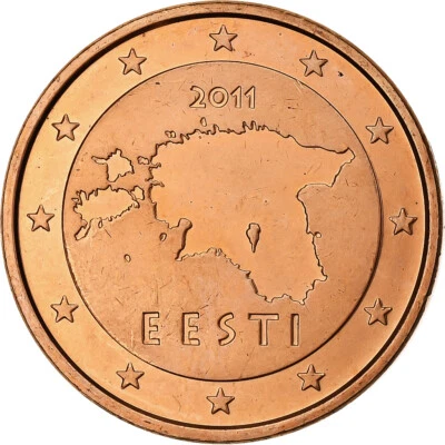 [#1308489] Estonia, 5 Centimes, 2011, Vantaa, Copper Plated Steel, MS - Image 1 of 2