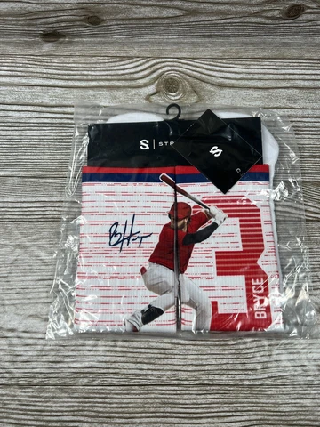 NEW Strideline Bryce Harper # 3 MLB Players Choice Socks. Red And White M/L Cover