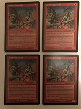 4x MTG Urza's Saga Goblin Patrol EX/NM Magic Card Magic the Gathering