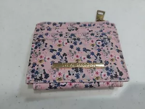 Portafoglio Steve Madden Card Case con Moneta Tasca Rosa e Bianco Bhayden - Foto 1 di 7