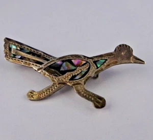 B 80 Vintage Brosche Vogel 925 Silber gemarkt mit Perlmutt - Bild 1 von 3