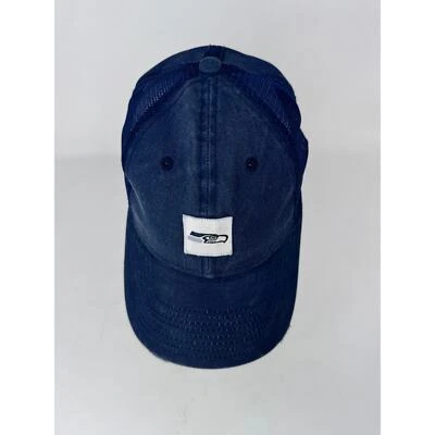 New Era NFL Seattle Seahawks Trucker Hat Cap Snapback Curved Bill Navy Womens OS - Image 1 of 4