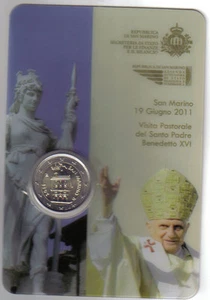 SAN MARINO 2011 2 € VISITA DEL PAPA BENEDETTO XVI - Imagen 1 de 1