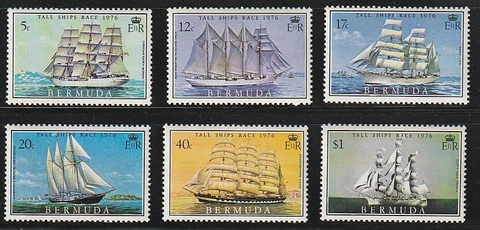 Bermuda   1976   Sc # 337-42   Ships   MNH   OG Cover