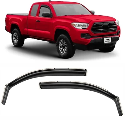 Parasoles de lluvia protectores de viento para Toyota Tacoma 2016-2023 cabina de acceso Foto 1 de 4