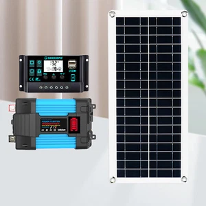 6000W Off-Grid Solar System Complete Kit Dual12V/24V To 110V/220V Inverter100A - Picture 1 of 22