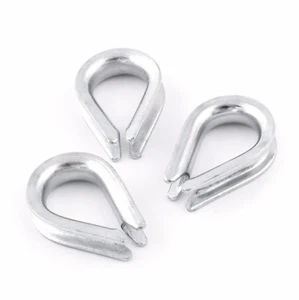 ACIER GALVANISÉ COSSE COEUR corde câble zingué 3mm 4mm 5mm 6mm 8mm 10mm 12mm - Afbeelding 1 van 3