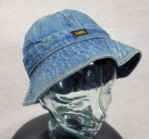 Vtg Lee Denim Bucket Hat Union Made USA Blue Daisy Mae Chambray Small Youth? Y2K - Picture 1 of 14