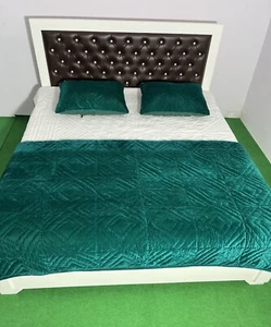 Türkis Samt Bettdecke Samtdecke Queen Teal King Size für Bettwäsche Steppdecken. - Bild 1 von 13
