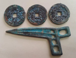 4Pcs Collect Old Dynasty China Bronze Statues - Picture 1 of 11
