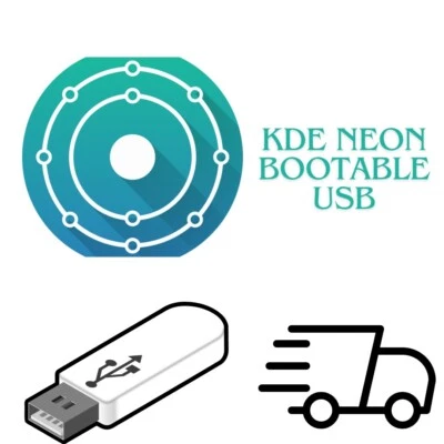 KDE Neon Linux 64Bit USB Drive Bootable Live Install - Image 1 of 2