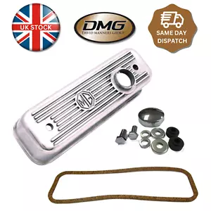 MGB 1.8 62-80 Aluminium Rocker Cover MG logo Polished, Oil Cap & Gasket GAC4069P - Picture 1 of 2