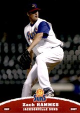 2007 Jacksonville Suns Grandstand #11 Zach Hammes Iowa City IA Baseball Card