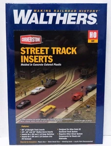 HO Scale Walthers Cornerstone 933-3140 Concrete Street Track Inserts Set - Picture 1 of 1