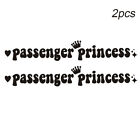2Pcs Passenger Princess Mirror Car Decal Minimalist Cute Girly Car Vinyl Sticker