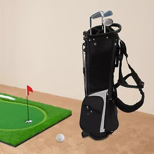 Lightweight Golf Stand Carry Bag With 3 Dividers And 5 Pockets, Easy to Carry - Picture 1 of 14