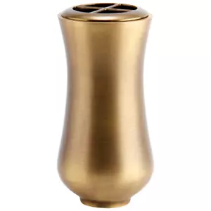 Vaso per tomba in ottone bronzo vaso per fiori tomba vaso cimitero decorazione per tomba - Foto 1 di 1