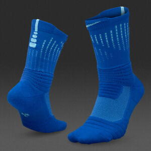 NIKE ELITE Versatility Disruptor Crew Basketball Socks Blue - Men's Medium 6 - 8