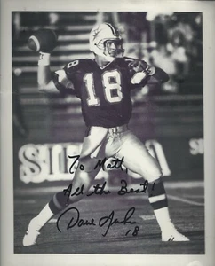 Original 1993 Dave Archer Sacramento Gold Miners CFL QB Autographed 8x10 Photo - Picture 1 of 1