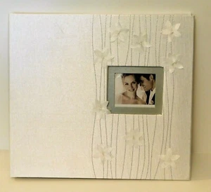 K&Co Fabric Wedding Scrapbook 12x12 Forever Yours Photo Album White Post Bound - Picture 1 of 2