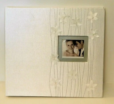 K&Co Fabric Wedding Scrapbook 12x12 Forever Yours Photo Album White Post Bound - Image 1 of 2