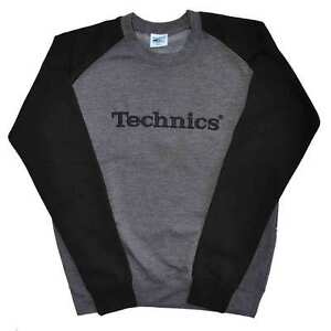 DMC Technics Sweatshirt (Black & Grey) Festival Clubbing DJ Street Wear S-XXL