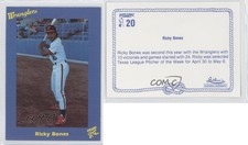 1989 Rock's Dugout Wichita Wranglers Champion Highlight Set Ricky Bones #20