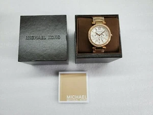 MICHAEL KORS PARKER MULTI-FUNCTION ROSE GOLD ST.STEEL WOMEN'S WATCH MK5781 NEW - Picture 1 of 10