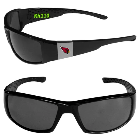 Arizona Cardinals NFL Chrome Black Football Sports Sun Glasses-New Cover