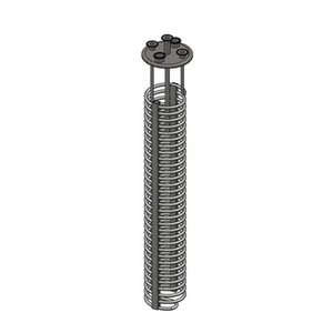 Tapa de triple abrazadera HFS(R) 8" con bobina de condensación - 1/2" de diámetro, acero inoxidable 304 - Imagen 1 de 2